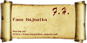 Fass Hajnalka névjegykártya