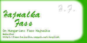 hajnalka fass business card